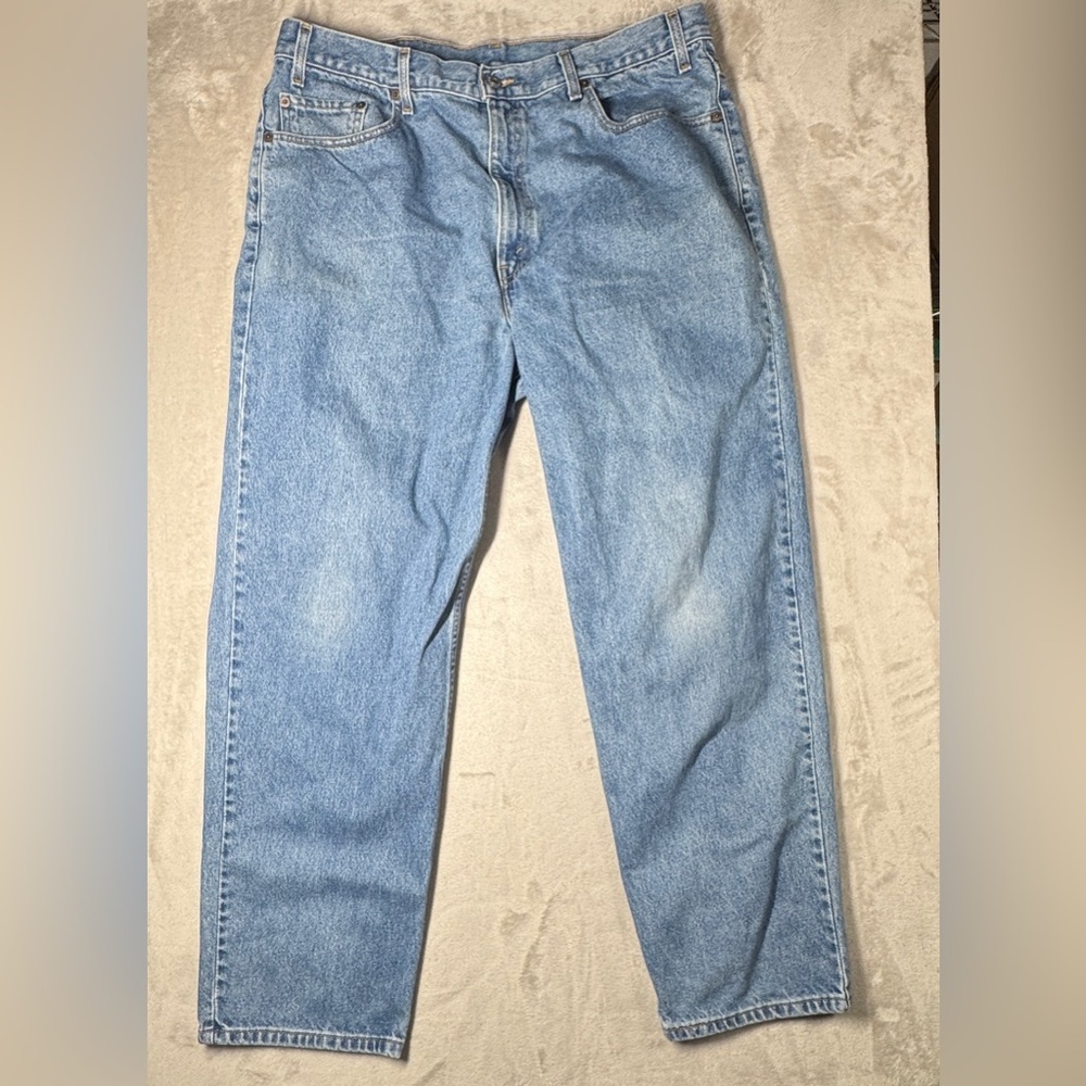 Vintage Levi’s Men’s Relaxed Straight Leg 100% Cotton Zip Fly Blue Jeans 40x30 - Picture 4 of 16